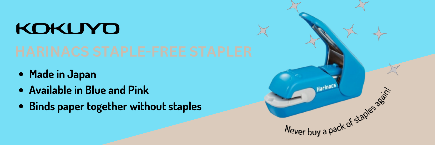 Staple-free Staplers