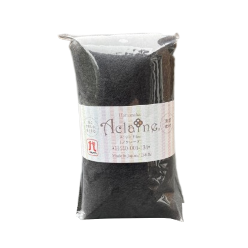 Japanese Hamanaka Aclaine Acrylic Felting Fibre. 15g pack - Grey Slate (#134)
