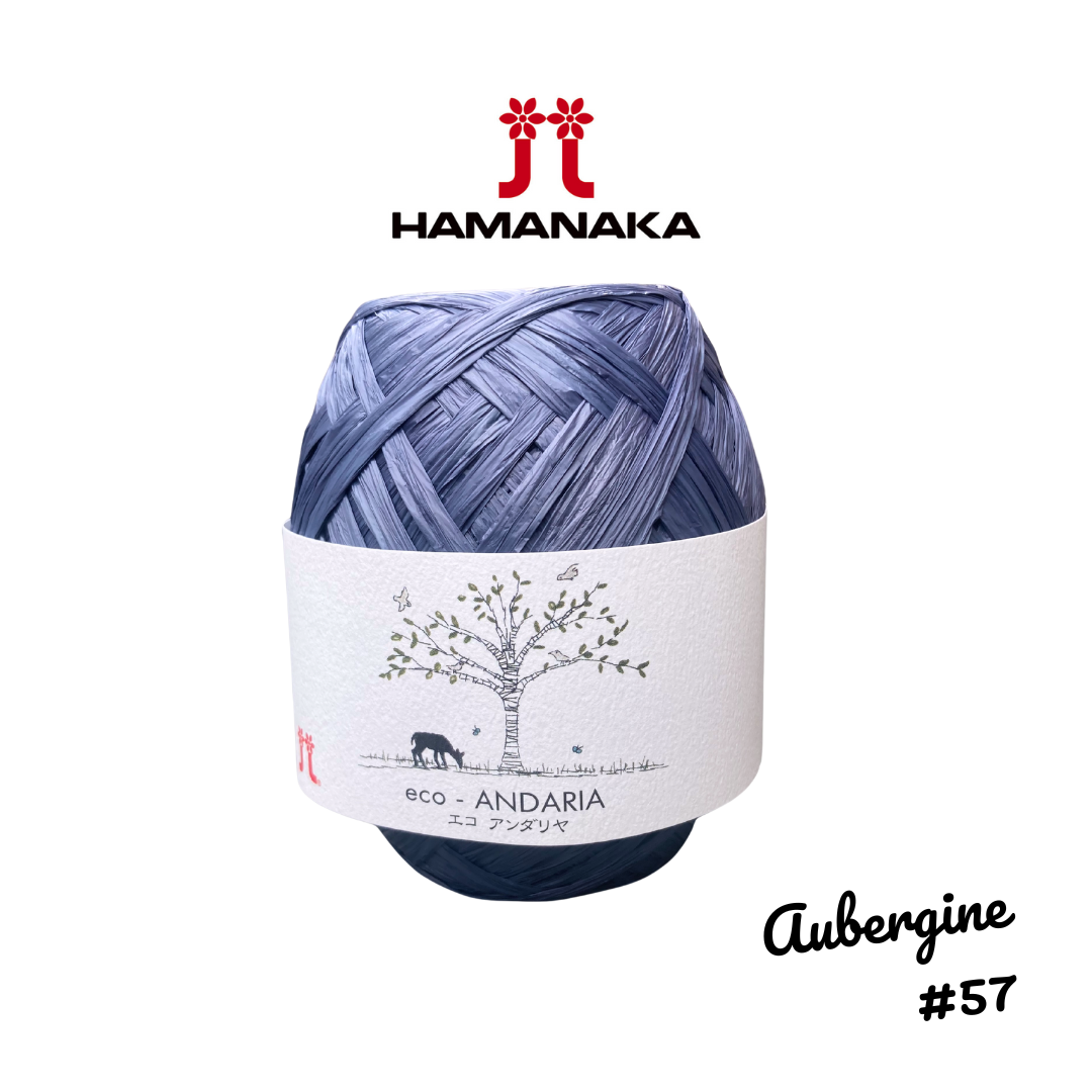 Hamanaka Eco-Andaria Raffia Yarn - Aubergine #57