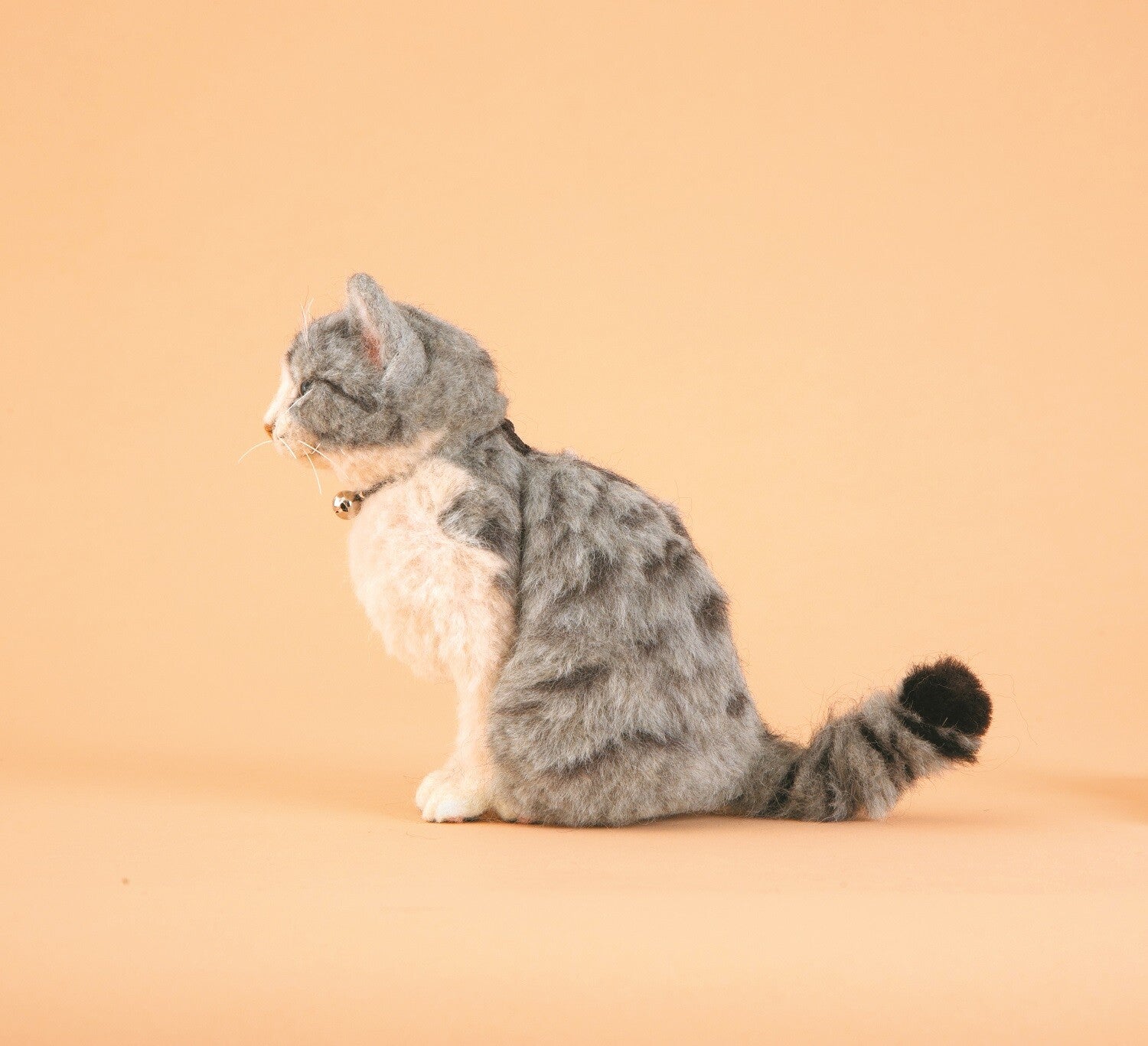 Hamanaka Cat Fur Planting Wool - Grey Tabby Cat Blend