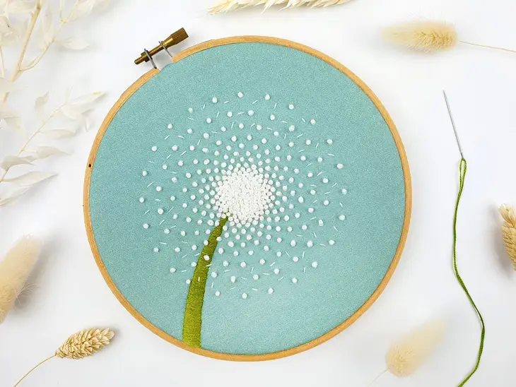 Oh Sew Bootiful Hoop Embroidery Kit - Dandelion