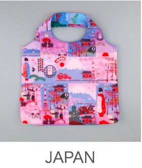 Japanese Pattern Reusable Eco Bag - "Japan"