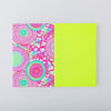 Shogado Yuzen Folding Stampbook - Shuincho Goen "Neon" Series - Pink #4 (Made in Kyoto, Japan)