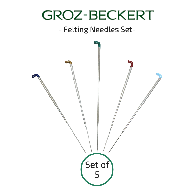 Groz-Beckert Felting Needles Set of 5 - Triangular, Twisted, Reverse