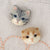 Hamanaka Needle Felting Kit - American Shorthair & Scottish Fold Cat Brooches
