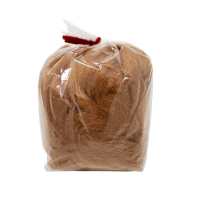Hamanaka Mix Merino Wool Roving - Amber Brown 50g