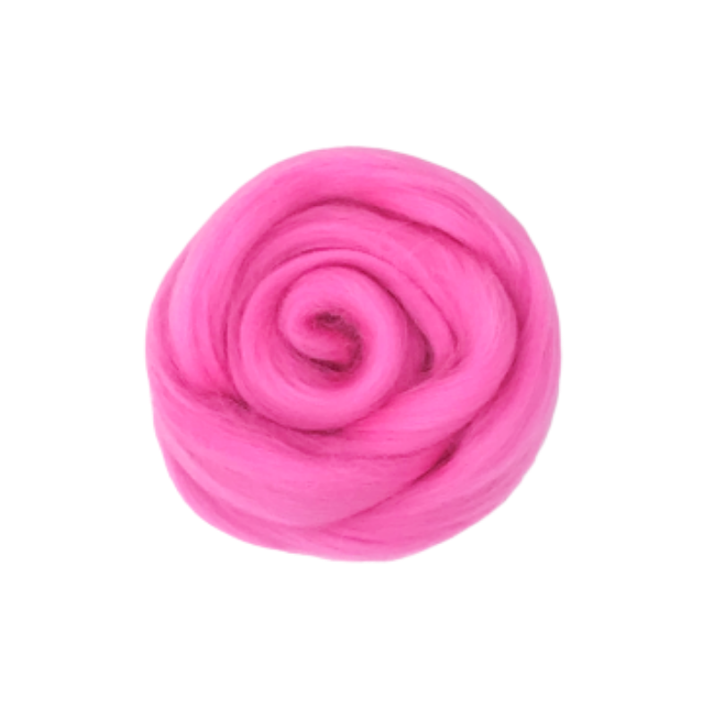Needle Felting Wool Roving - Candy Pink M011
