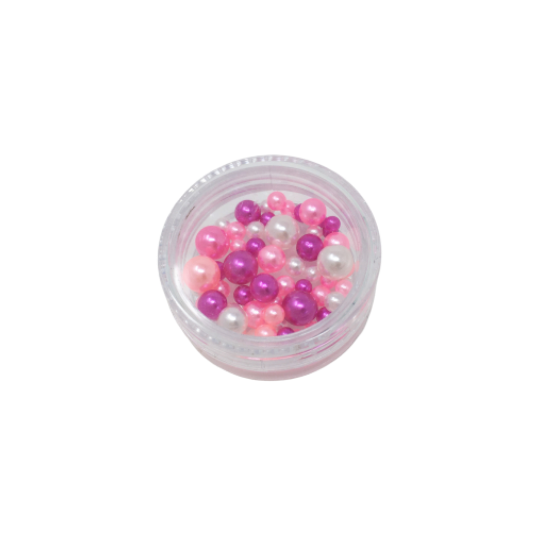 Pearlescent Beads for Resin Creation - Small Pot - Deep Pink Mix