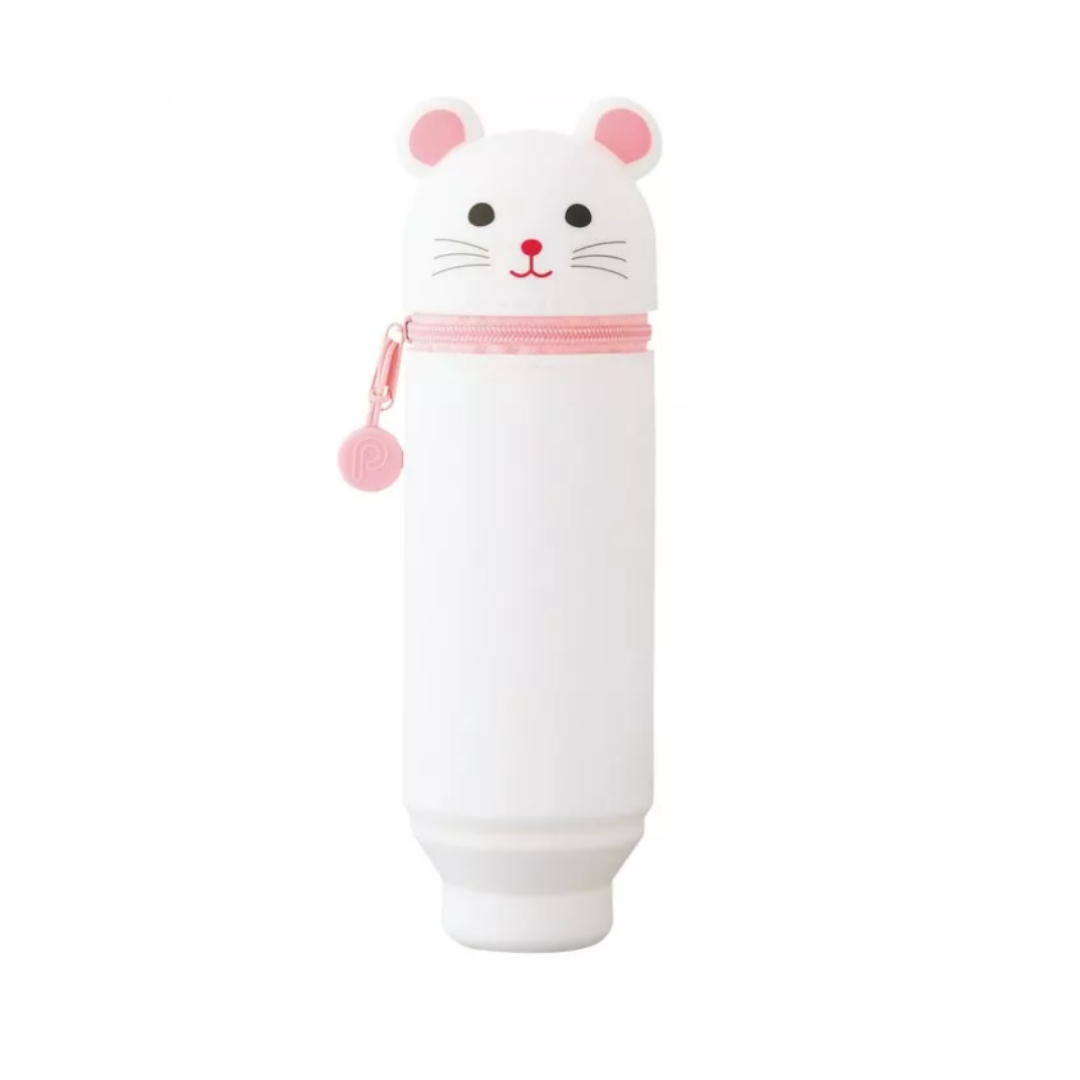 Punilabo Stand Pencil Case (Big) - White Rat