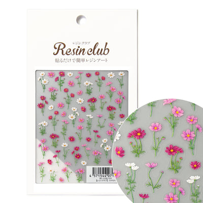 Resin Club Stickers - Cosmos Flowers - Made in Japan