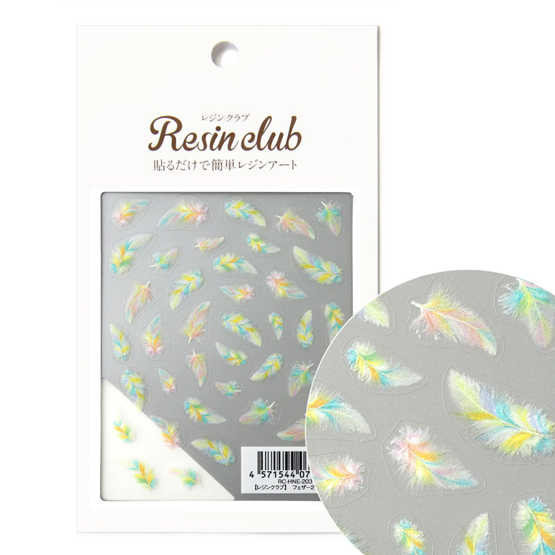 Resin Club Stickers - Neon Feathers - Made in Japan