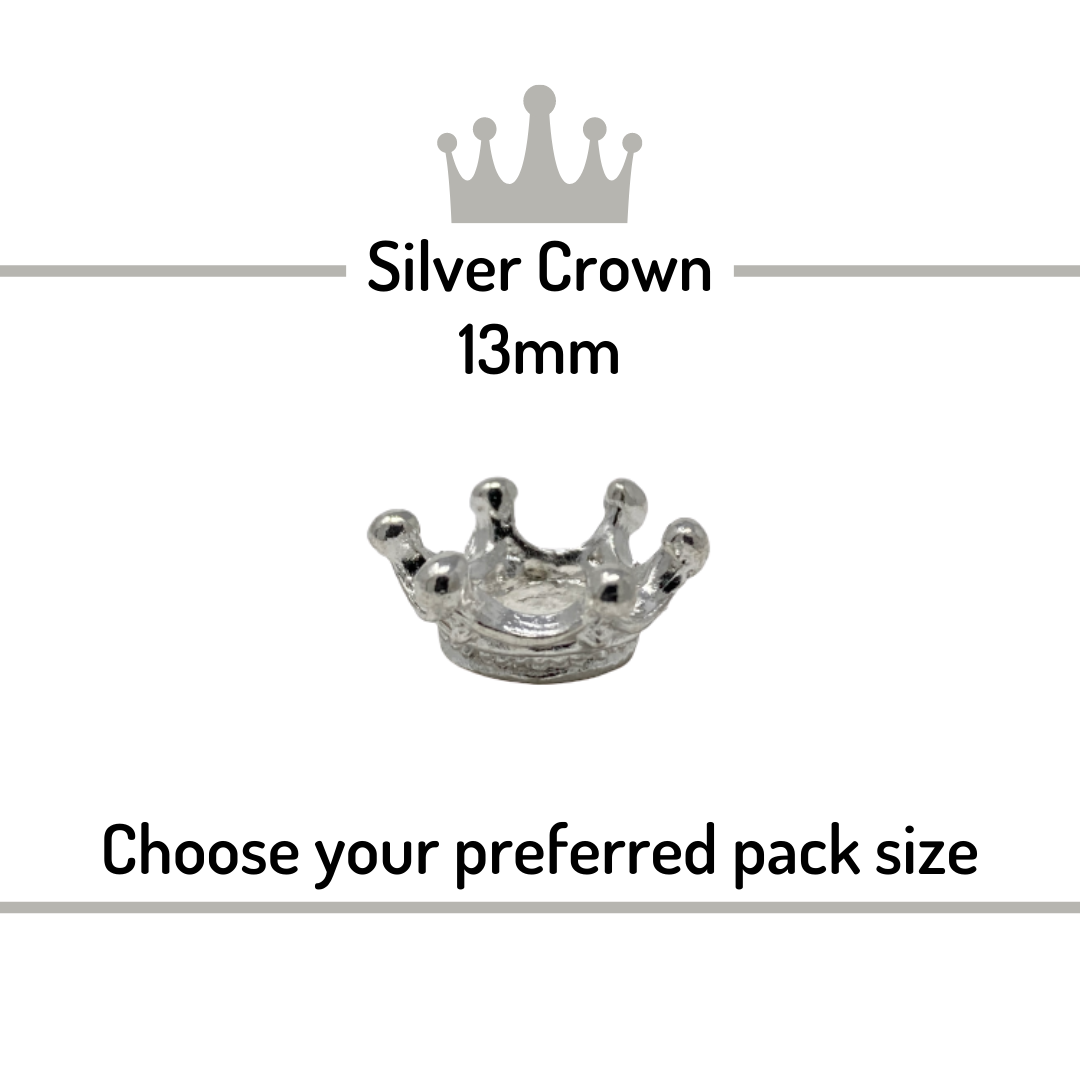 Crowns for Needle Felted Creations -  Silver 13mm