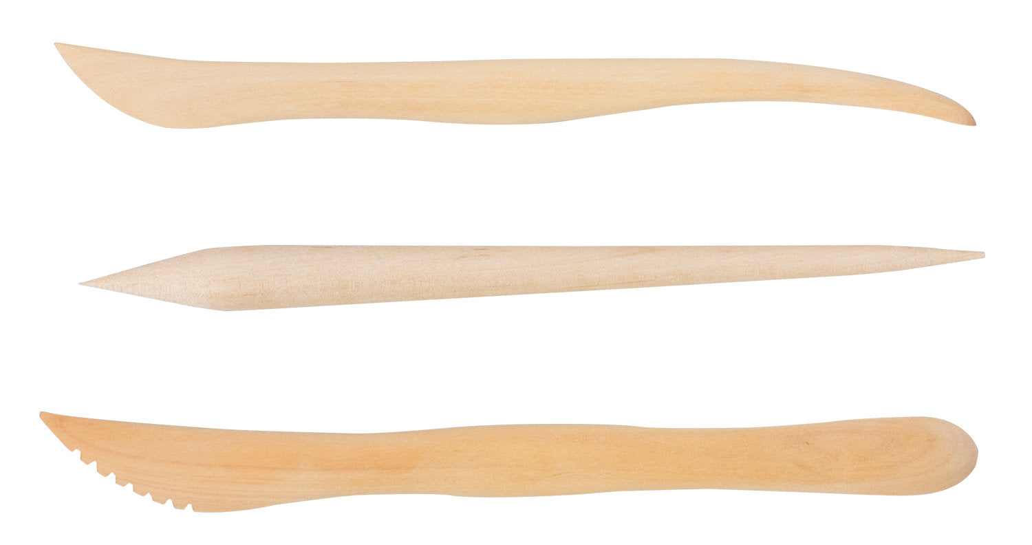 Padico Wooden Spatula for Clay - 3 Piece Set