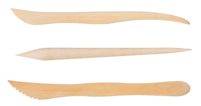 Padico Wooden Spatula for Clay - 3 Piece Set