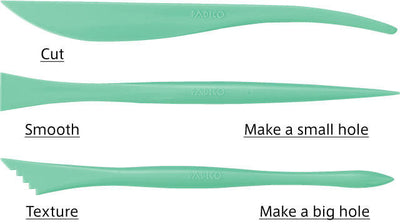 Padico Plastic Spatula for Clay - 3 Piece Set
