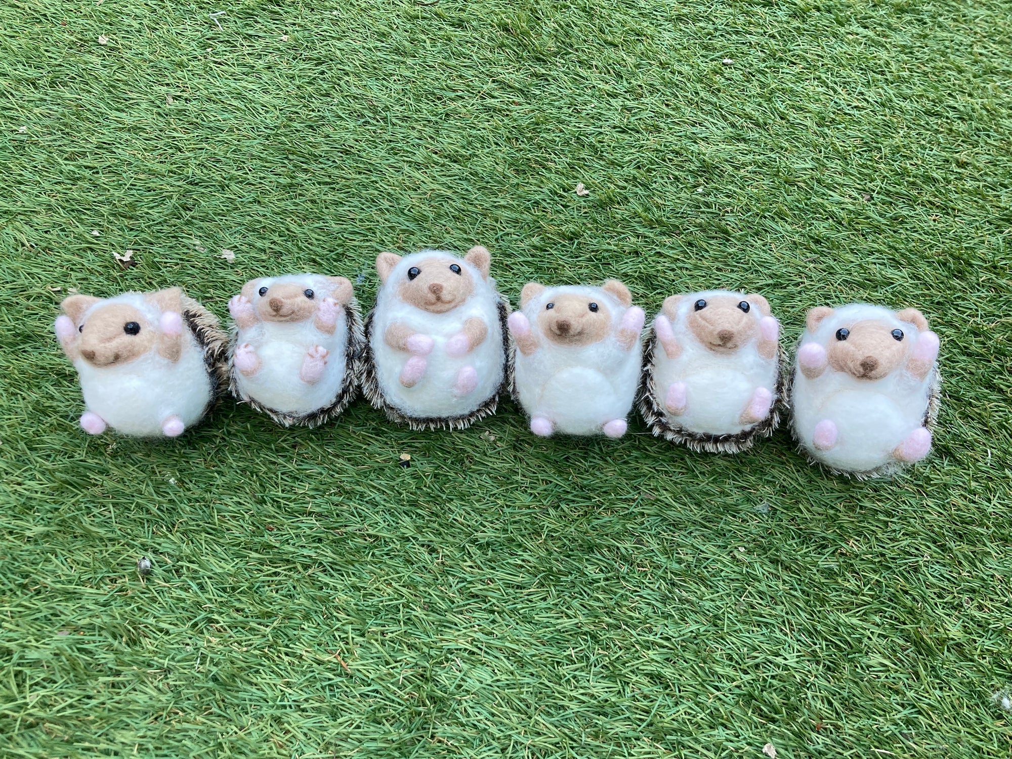 Handmade Felted Hedgehogs