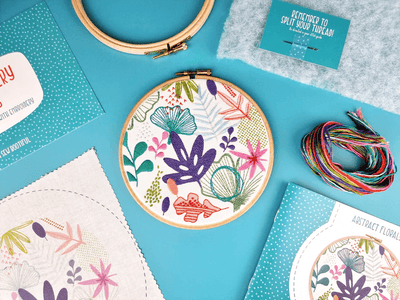 Oh Sew Bootiful Hoop Embroidery Kit - Abstract Florals