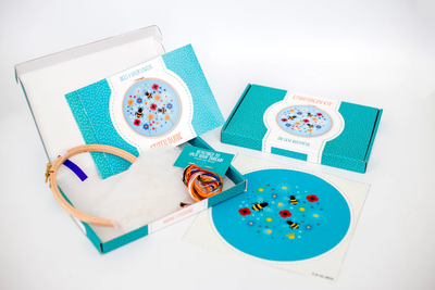 Oh Sew Bootiful Hoop Embroidery Kit - Bees and Wildflowers