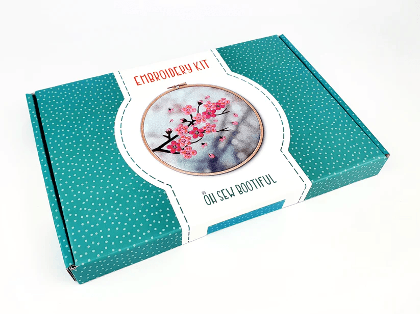 Oh Sew Bootiful Hoop Embroidery Kit - Cherry Blossom