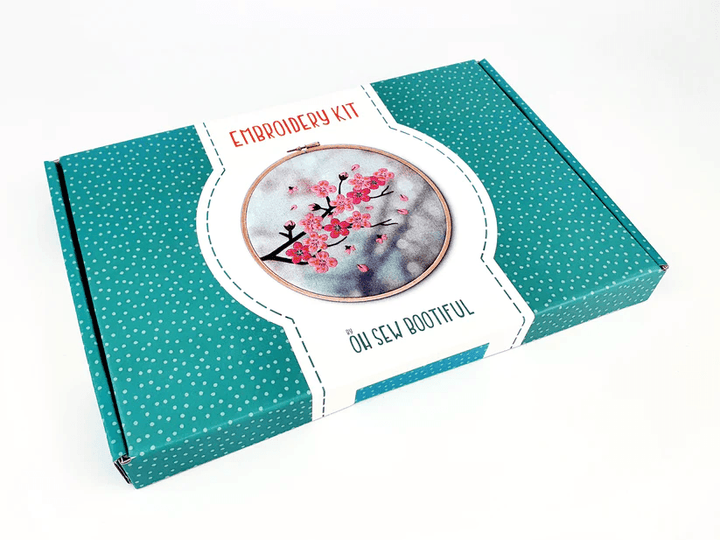 Oh Sew Bootiful Hoop Embroidery Kit - Cherry Blossom