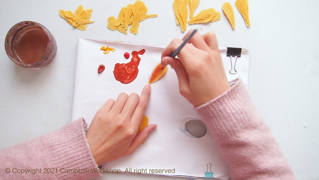 Campbell Workshop Paper Flower Craft Kit - French Marigold