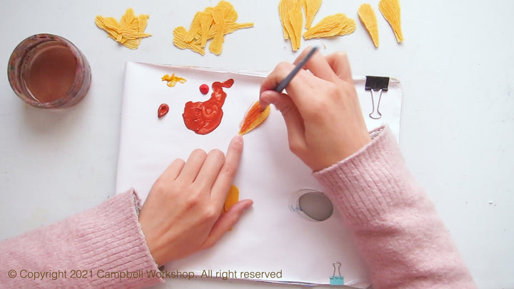 Campbell Workshop Paper Flower Craft Kit - French Marigold