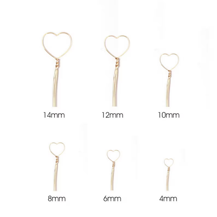 HandCrafter Wire Flower Gauge Stick - Heart (6 Sizes)