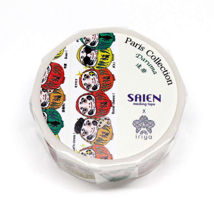 Kamiiso SAIEN Washi Tape - Daruma (Made in Japan)