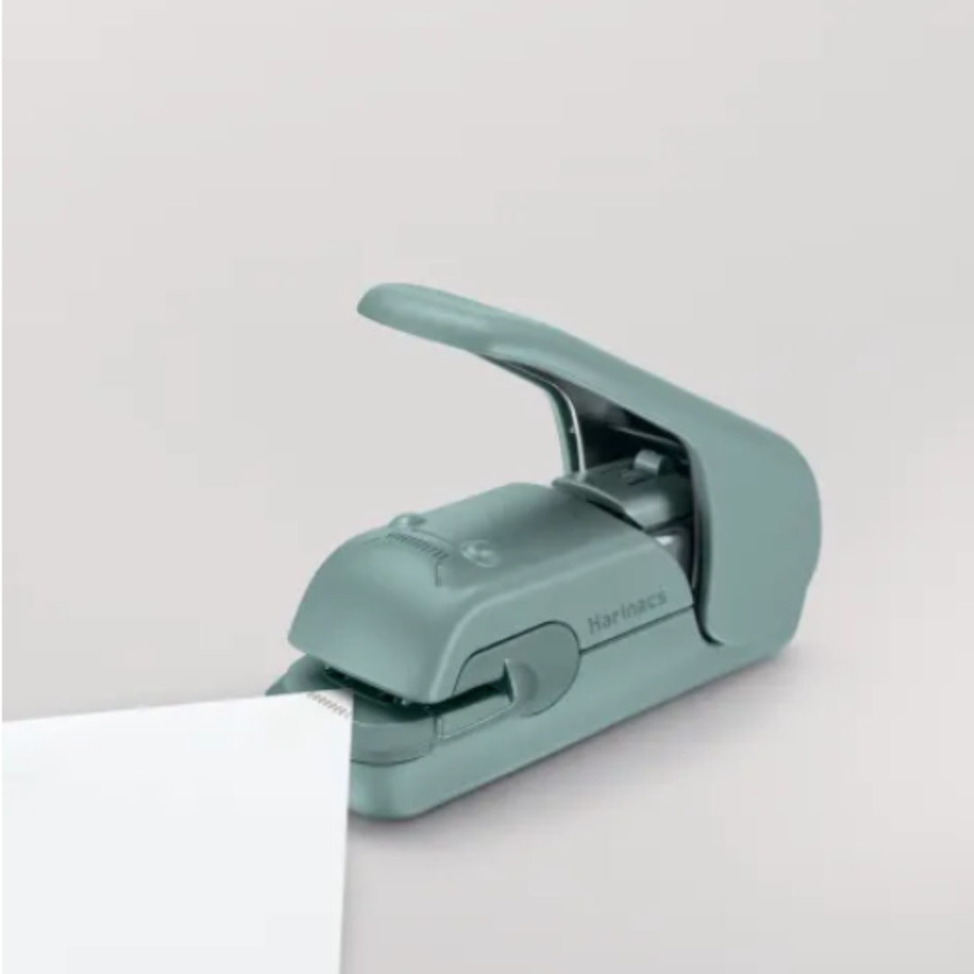 Kokuyo Harinacs Press Staple-free Stapler - Green Blue (New for 2026)