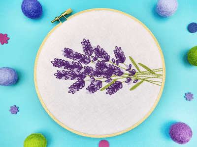 Oh Sew Bootiful Hoop Embroidery Kit - Lavender