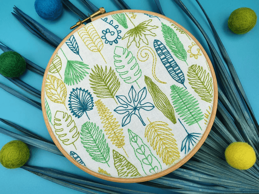 Oh Sew Bootiful Hoop Embroidery Kit - Loadsa Leaves
