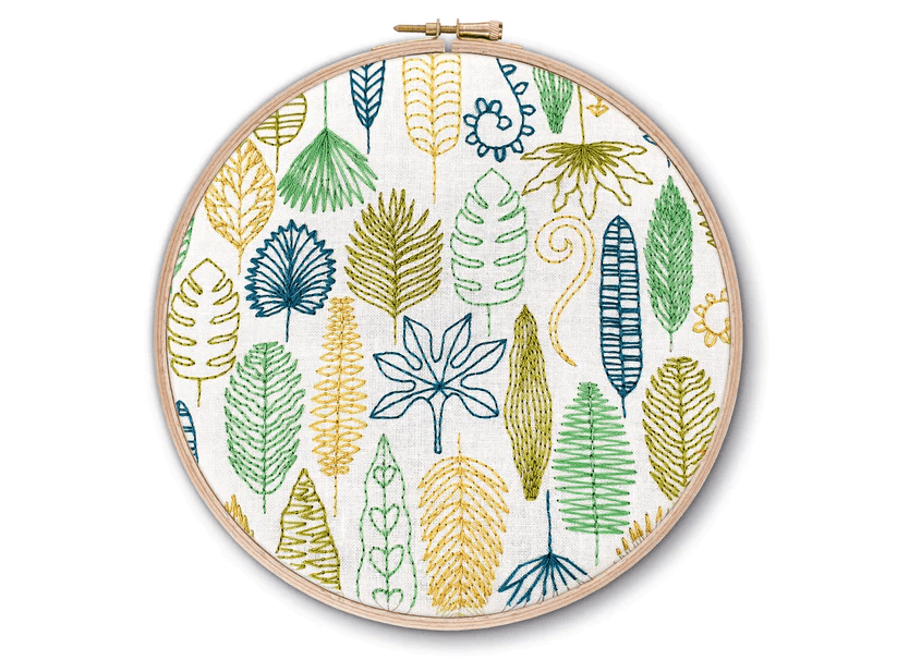 Oh Sew Bootiful Hoop Embroidery Kit - Loadsa Leaves