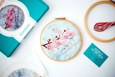 Oh Sew Bootiful Hoop Embroidery Kit - Cherry Blossom