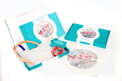 Oh Sew Bootiful Hoop Embroidery Kit - Cherry Blossom