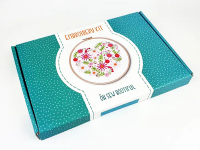 Oh Sew Bootiful Hoop Embroidery Kit - Floral Heart