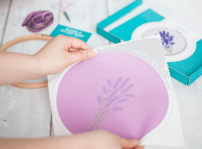 Oh Sew Bootiful Hoop Embroidery Kit - Lavender