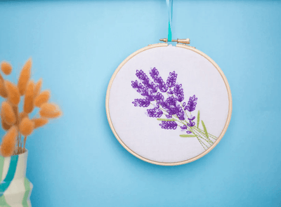 Oh Sew Bootiful Hoop Embroidery Kit - Lavender