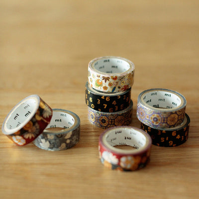 MT x SOU.SOU Kyoto Washi Tape - Gold Foil Stamped - Numbers (Bird)