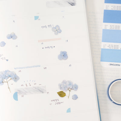 Appree Korea - Pressed Flower Stickers - Hydrangea