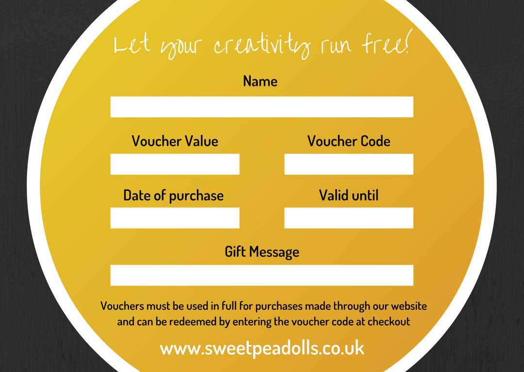 Sweet Pea Dolls Gift Voucher - £10