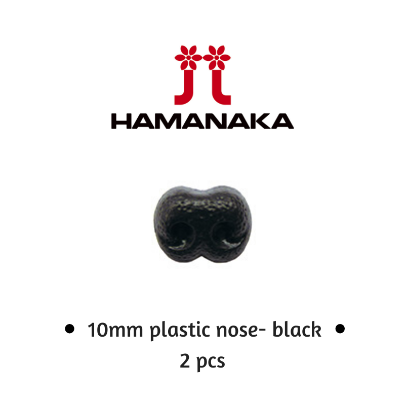 Hamanaka Black Plastic Noses - 10mm (2pcs / pack)
