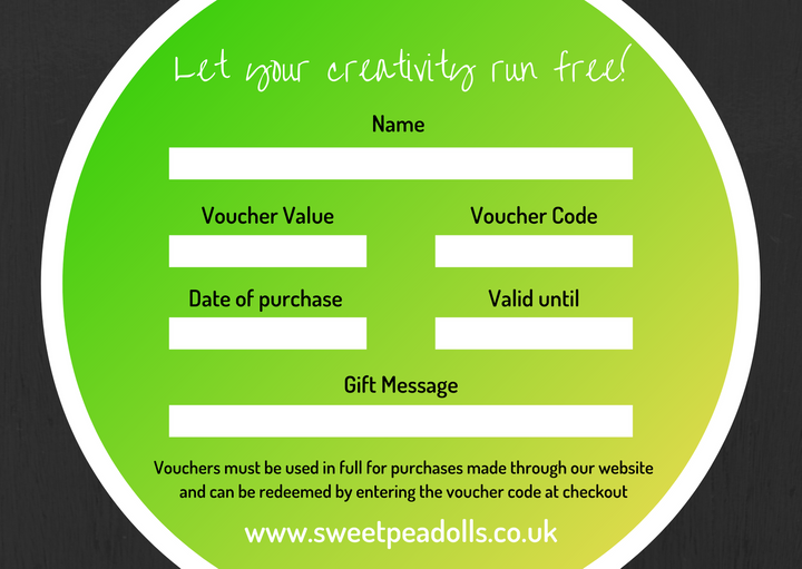Sweet Pea Dolls Gift Voucher - £25