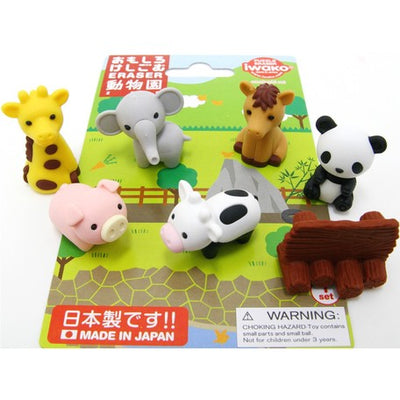 Iwako Puzzle Erasers - Zoo Collection (Made in Japan)