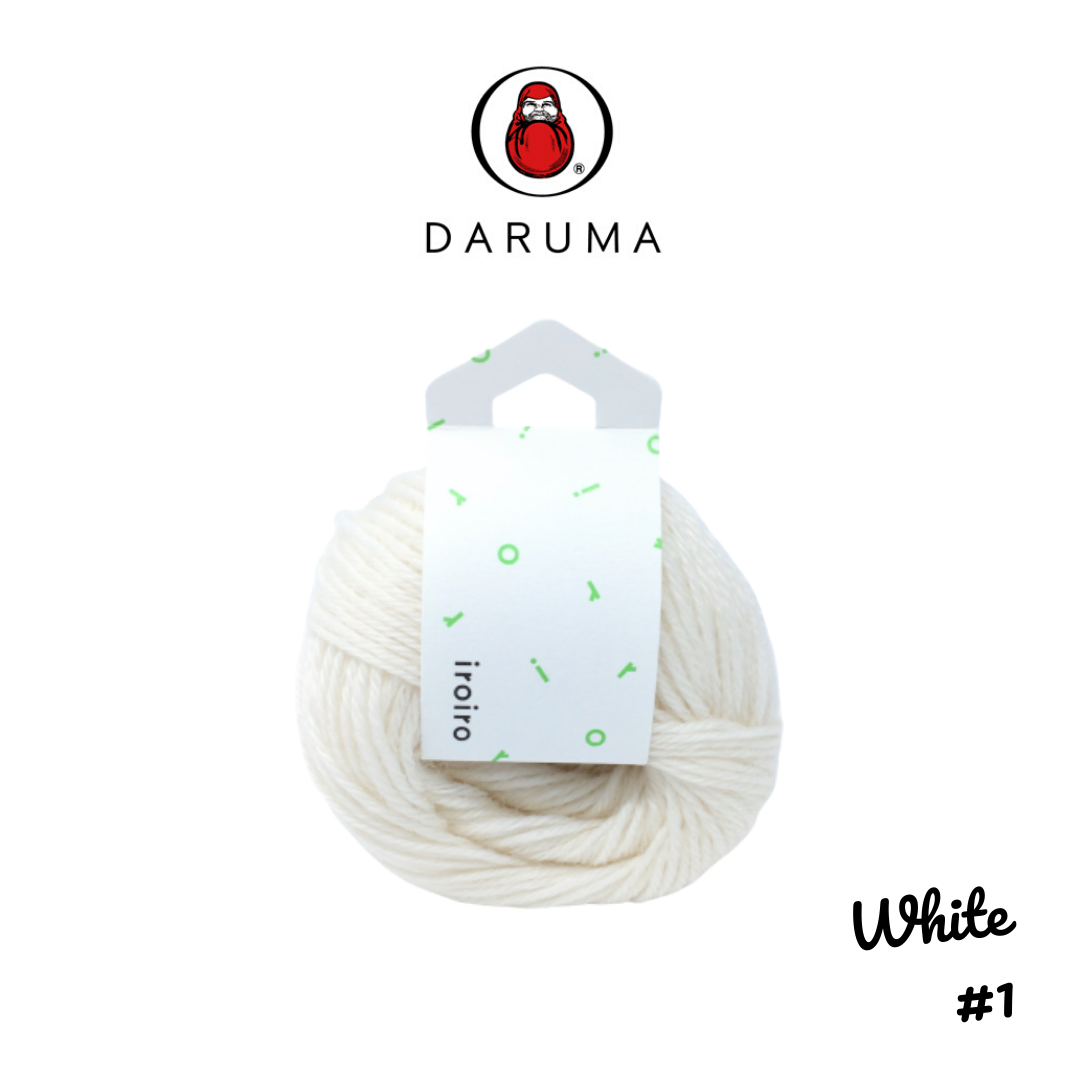 DARUMA iroiro yarn - White