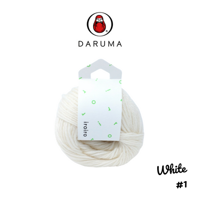 DARUMA iroiro yarn - White