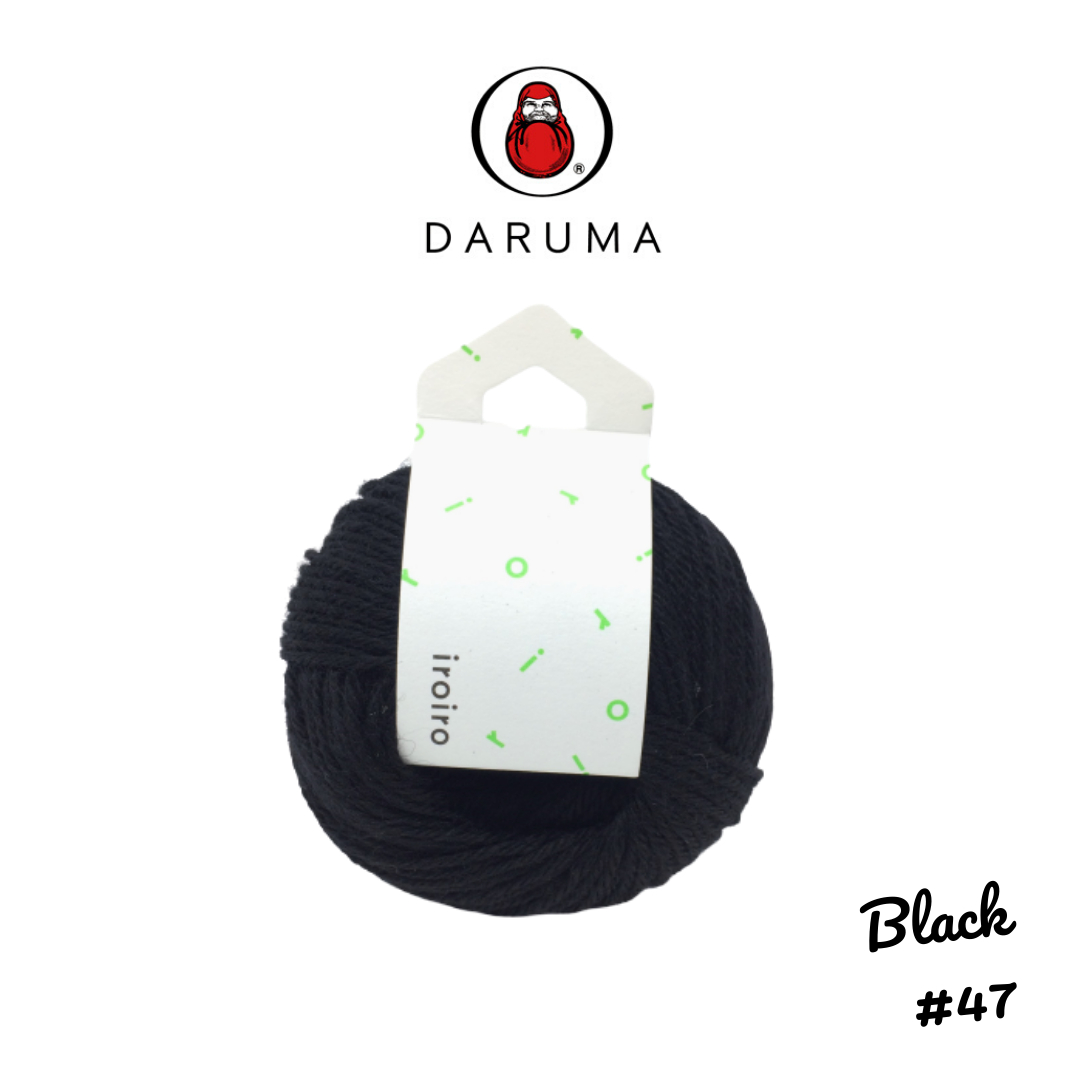 DARUMA iroiro yarn - Black.