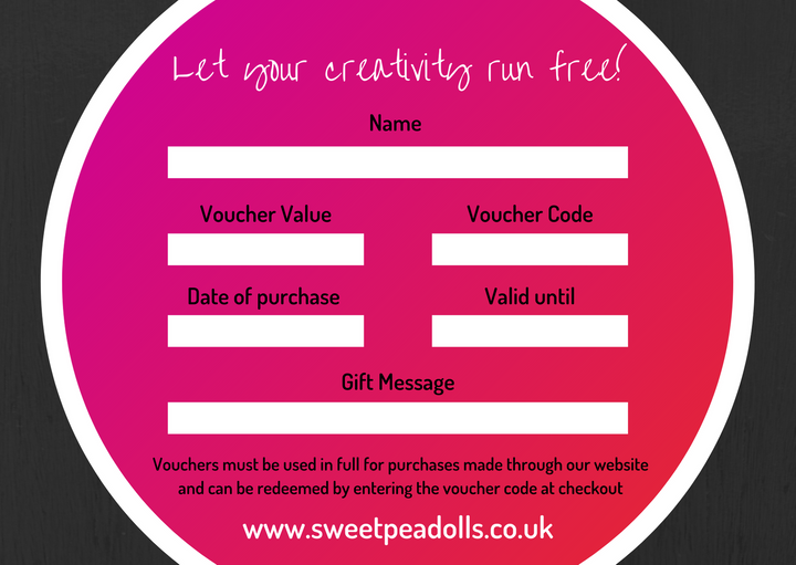 Sweet Pea Dolls Gift Voucher - £50