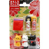 Iwako Puzzle Erasers - Kokeshi & Lucky Cat (Made in Japan)