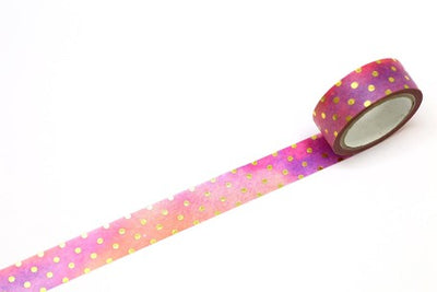 Kamiiso SAIEN Washi Tape - Pink with Polka Dots (Made in Japan)