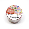 Kamiiso Yuzen Washi Tape - Kimono Series - Okinawa Cloisonne Flowers  (Made in Japan)